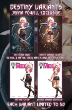 Cargar imagen en el visor de la galería, Miss Meow #8 - Destiny Battle Damaged Virgin Metal Comic
